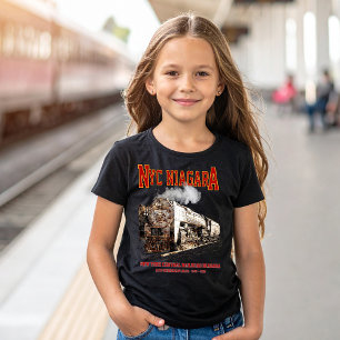 Camiseta Locomotora de vapor de tren histórico NYC Niagara