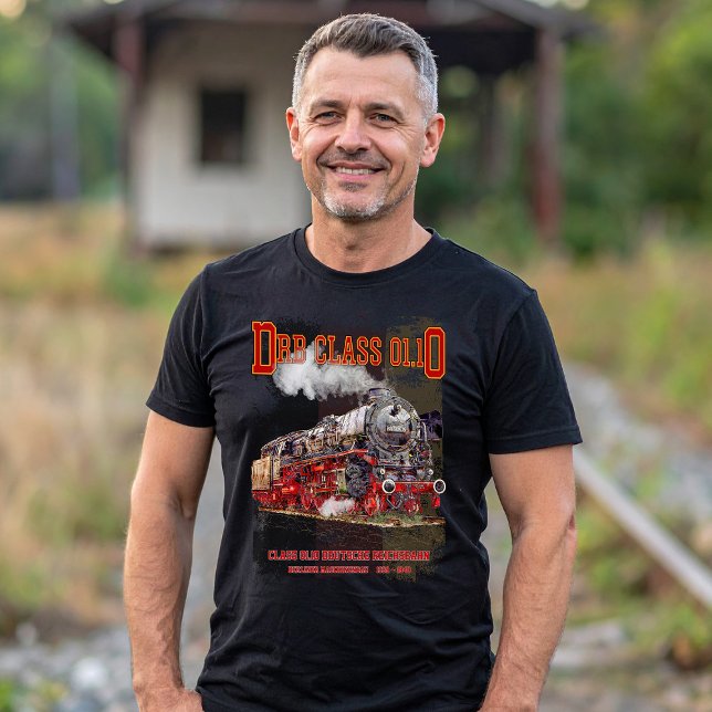 Camiseta Locomotora de vapor DRB Clase 01.10. Deutsche Reic (DRB Class 01.10 Steam Train. Deutsche Reichsbahn. Mens Basic T-Shirt)