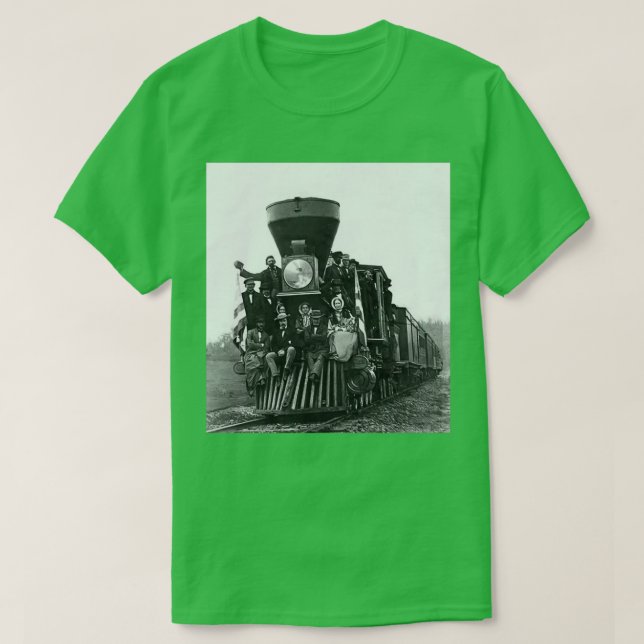 Camiseta Locomotora De Vapor En El Ferrocarril De Baltimore (Diseño del anverso)