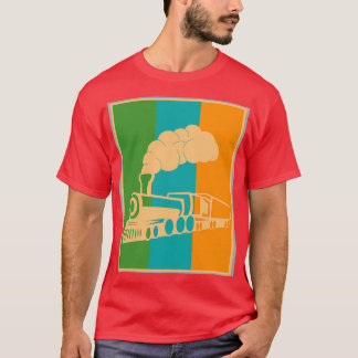 Camiseta Locomotora de vapor Ferrocarril Retro Locomotoras