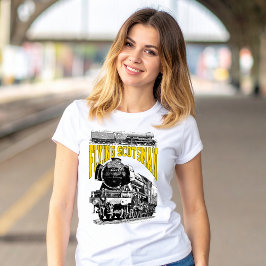 Camiseta Locomotora de vapor Flying Scotsman. Tren LNER 192