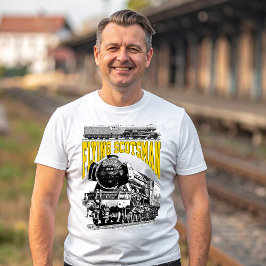 Camiseta Locomotora de vapor Flying Scotsman. Tren LNER 192