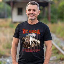 Camiseta Locomotora de vapor NYC Niagara con bandera estado