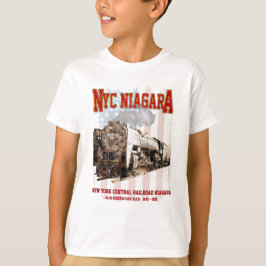 Camiseta Locomotora de vapor NYC Niagara con bandera estado