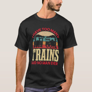 Camiseta Locomotora de vapor para hombres y tren modelo