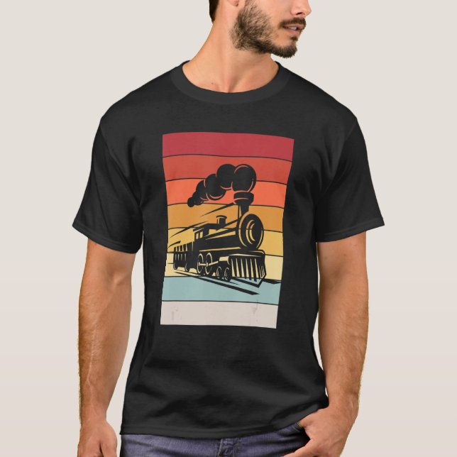 Camiseta Locomotora de vapor Retro I Modelo Ferroviario (Anverso)