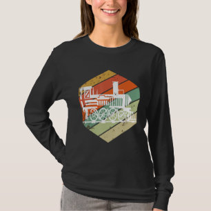 Camiseta Locomotora de Vapor Retro Me Encantan los Trenes F