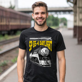 Camiseta Locomotora de vapor SP GS-4 Daylight. Tren 4449