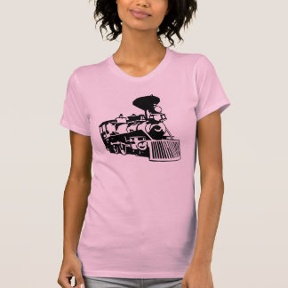 Camiseta locomotora del tren del vapor