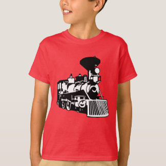 Camiseta locomotora del tren del vapor