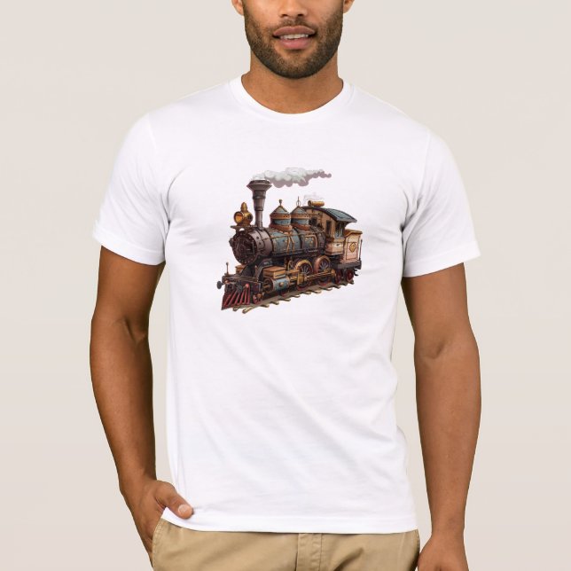 Camiseta Locomotora del tren Retro (Anverso)