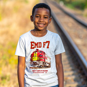 Camiseta Locomotora diésel EMD F7 Santa Fe Warbonnet.
