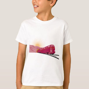 Camiseta Locomotora diesel que sale del túnel
