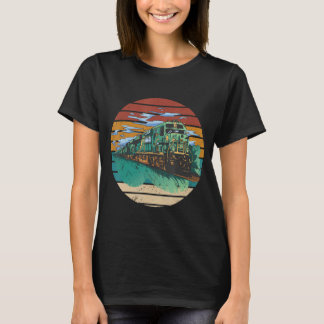 Camiseta Locomotora I Love Trains Railroad Conductor Rail T