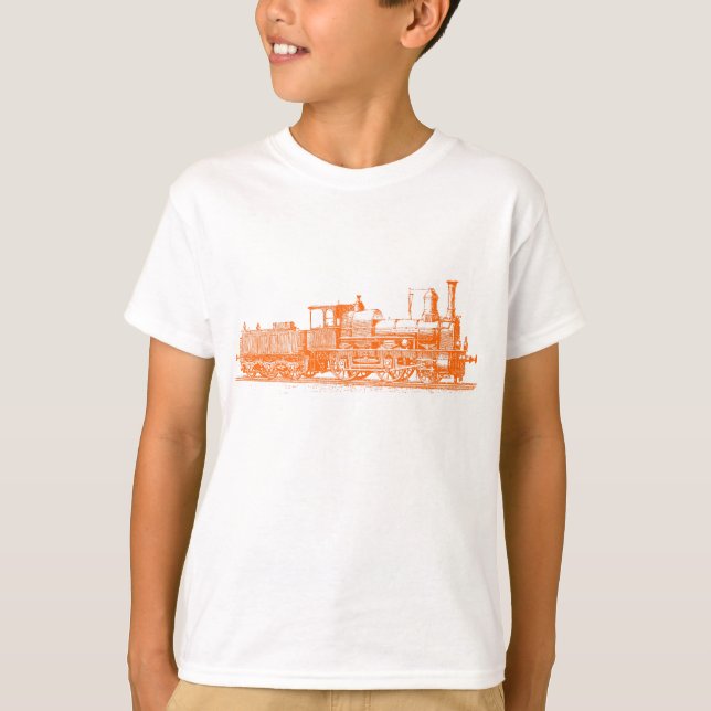 Camiseta Locomotora - Naranja (Anverso)