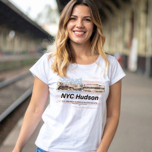Camiseta Locomotora NYC Dreyfuss Hudson. Bandera americana