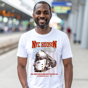 Camiseta Locomotora NYC Dreyfuss Hudson. Bandera americana