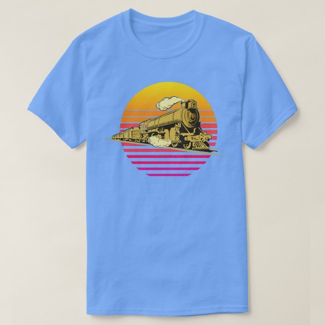 Camiseta Locomotora Retro Vintage Lover Y Driver (Diseño del anverso)
