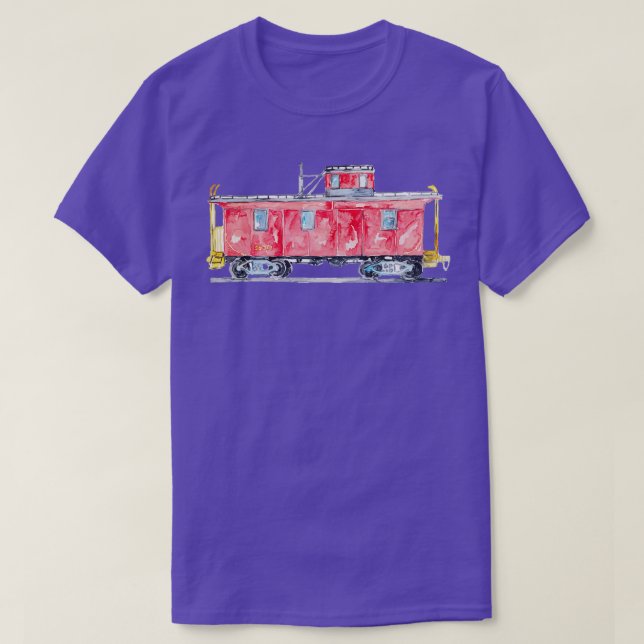 Camiseta Locomotora Tren de Caboose estampado Niños sala de (Diseño del anverso)