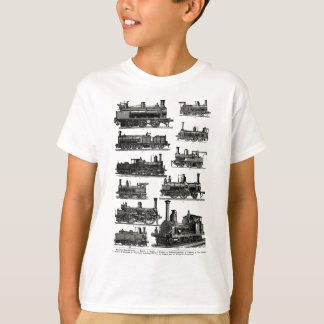 Camiseta Locomotora vintage de tren de vapor de motor de va