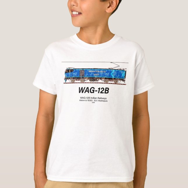 Camiseta Locomotora WAG-12B. Ferrocarril de la India (Anverso)