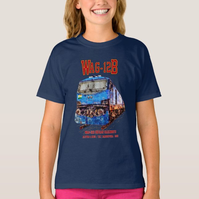 Camiseta Locomotora WAG-12B. Ferrocarril de la India (Anverso)