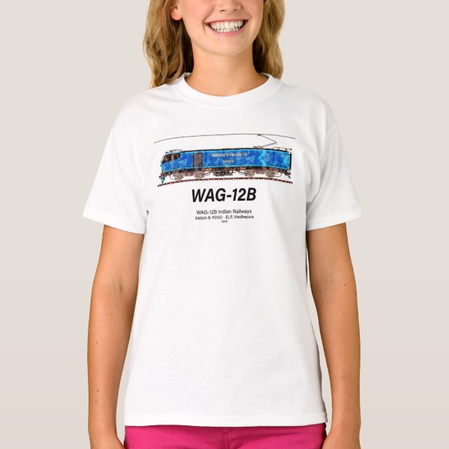 Camiseta Locomotora WAG-12B. Ferrocarril de la India (Anverso)
