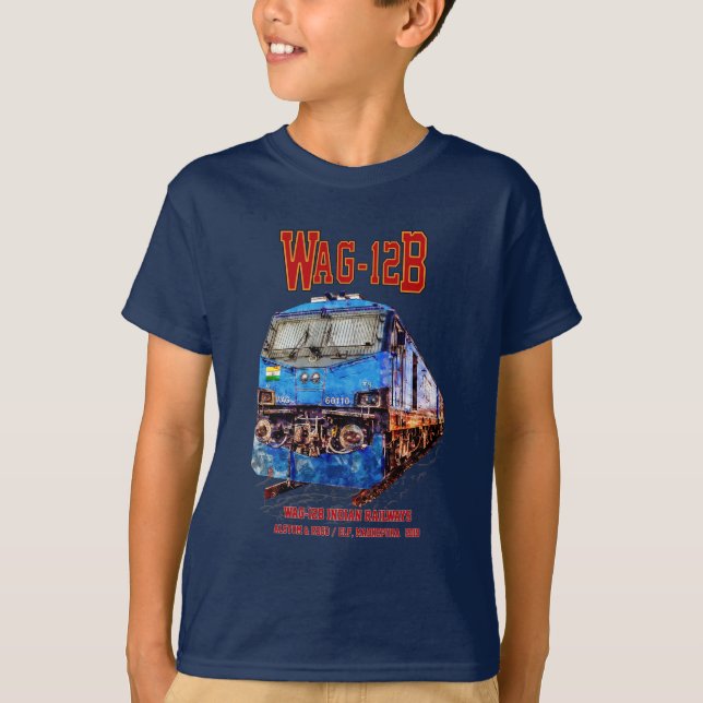 Camiseta Locomotora WAG-12B. Ferrocarril de la India (Anverso)