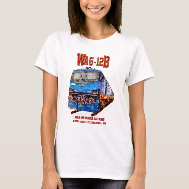 Camiseta Locomotora WAG-12B. Ferrocarril de la India (Anverso)