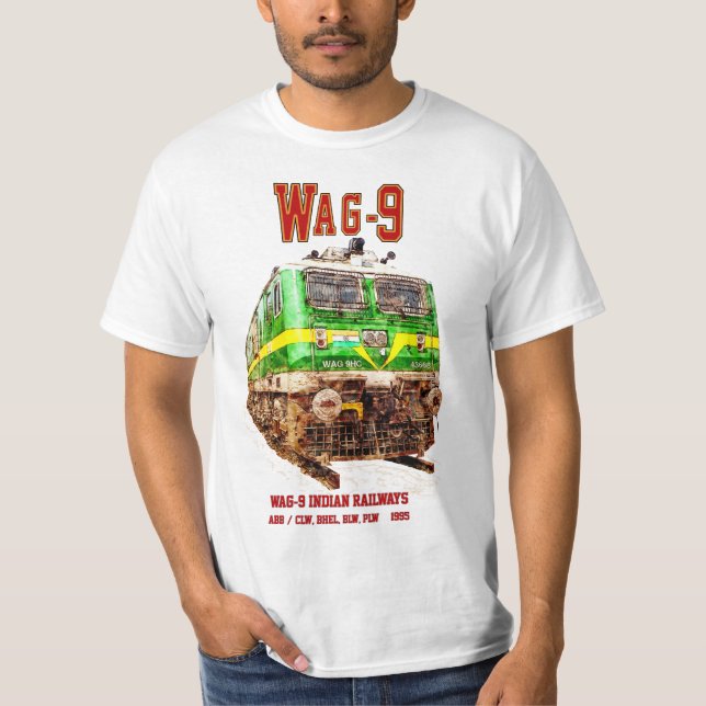 Camiseta Locomotora WAG-9. Ferrocarril de la India (Anverso)