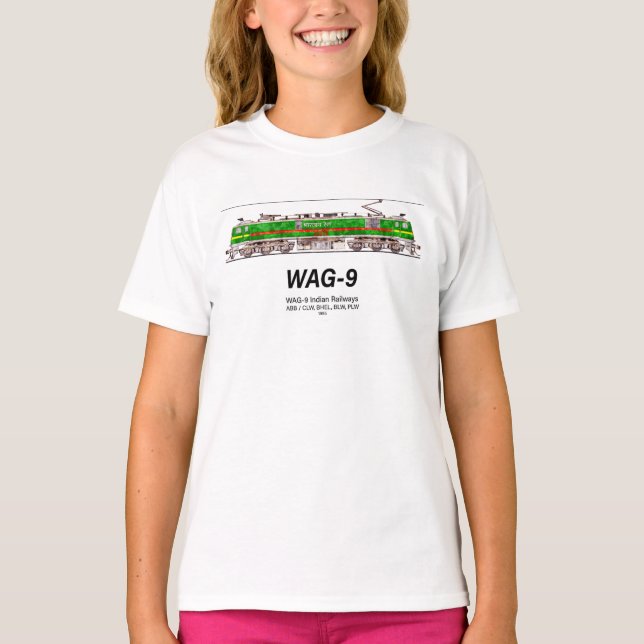 Camiseta Locomotora WAG-9. Ferrocarril de la India (Anverso)