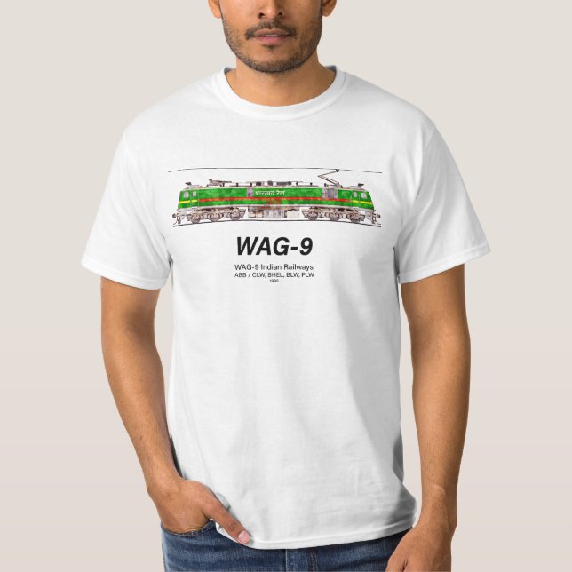 Camiseta Locomotora WAG-9. Ferrocarril de la India (Anverso)