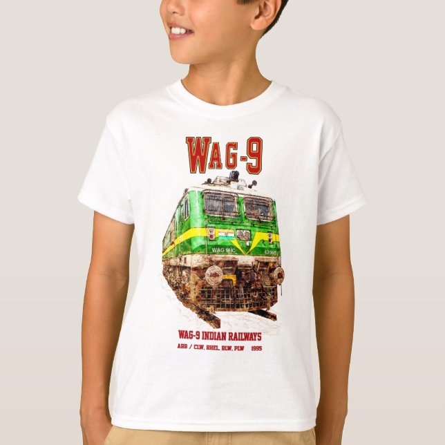 Camiseta Locomotora WAG-9. Ferrocarril de la India (Anverso)