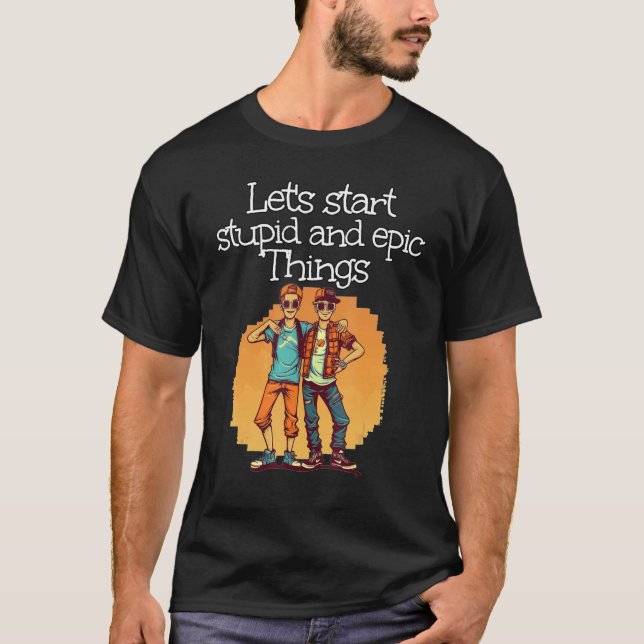 Camiseta Locos amigos con aventuras divertidas para los mej (Anverso)