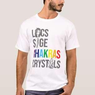 Camiseta Locs Sage Chakras cristales historia negra hace un