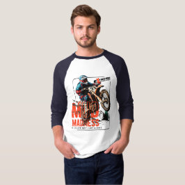 Camiseta Locura de barro | Sleeve Raglan de 3/4 hombres