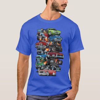 Camiseta Locura de Coches Muscle Cars Coches Clásicos y Hot