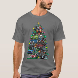 Camiseta Locura de coches Navidad árbol Clásicos Muscle Car