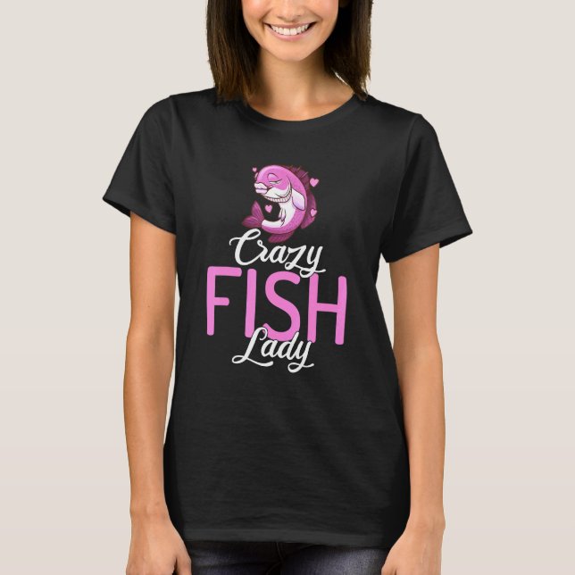 Camiseta Locura Señora de los Pescados Mascota Pescado Petm (Anverso)