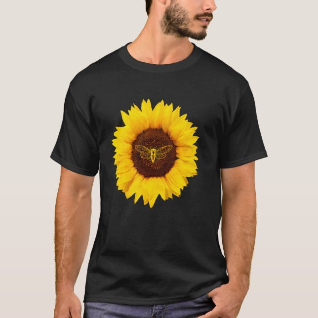 Camiseta Locust Para Mujeres Hombres Inspira Girasol Animal (Anverso)