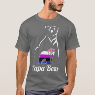 Camiseta Locutor de género LGBT Papa Oso Bandera del Orgull