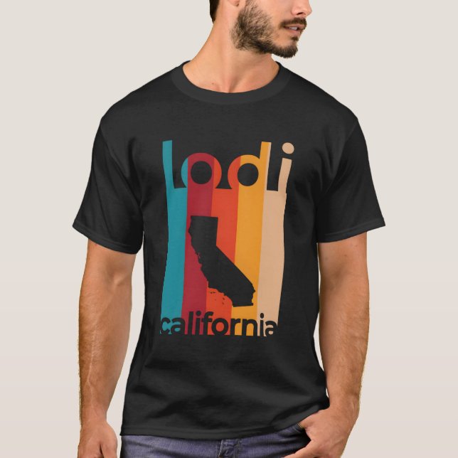 Camiseta Lodi Ca Souvenirs Retro California (Anverso)