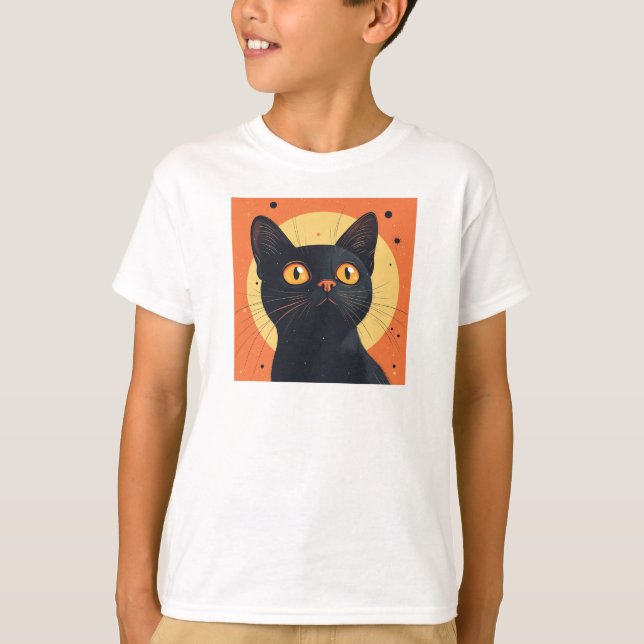 Camiseta Lofi Style Black Cat (Anverso)