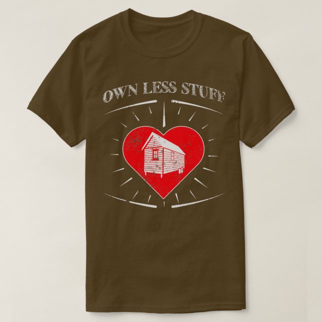 Camiseta Log Cabin Shirt Less Stuff Tiny House Shirt (Diseño del anverso)