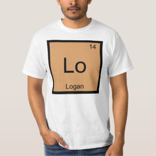 Camiseta Logan Nombre Elemento Químico Tabla Periódica