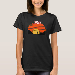 Camiseta Logan Palm Tree Sunset Retro Vintage Sand Dunes Pr
