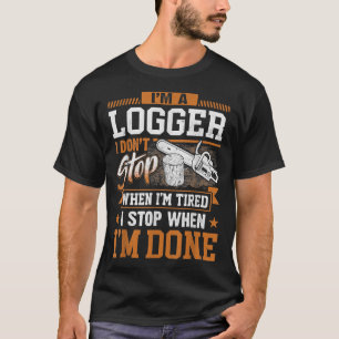 Camiseta Logger No paro cuando estoy cansada registrando Lu