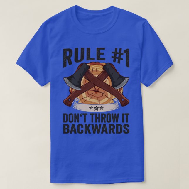 Camiseta Logger Rule 1 Dont Throw It Backwards Lumberjack (Diseño del anverso)