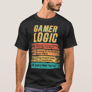 Camiseta Lógica de jugador divertidos videojuegos comportam