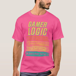 Camiseta Lógica de jugador divertidos videojuegos comportam